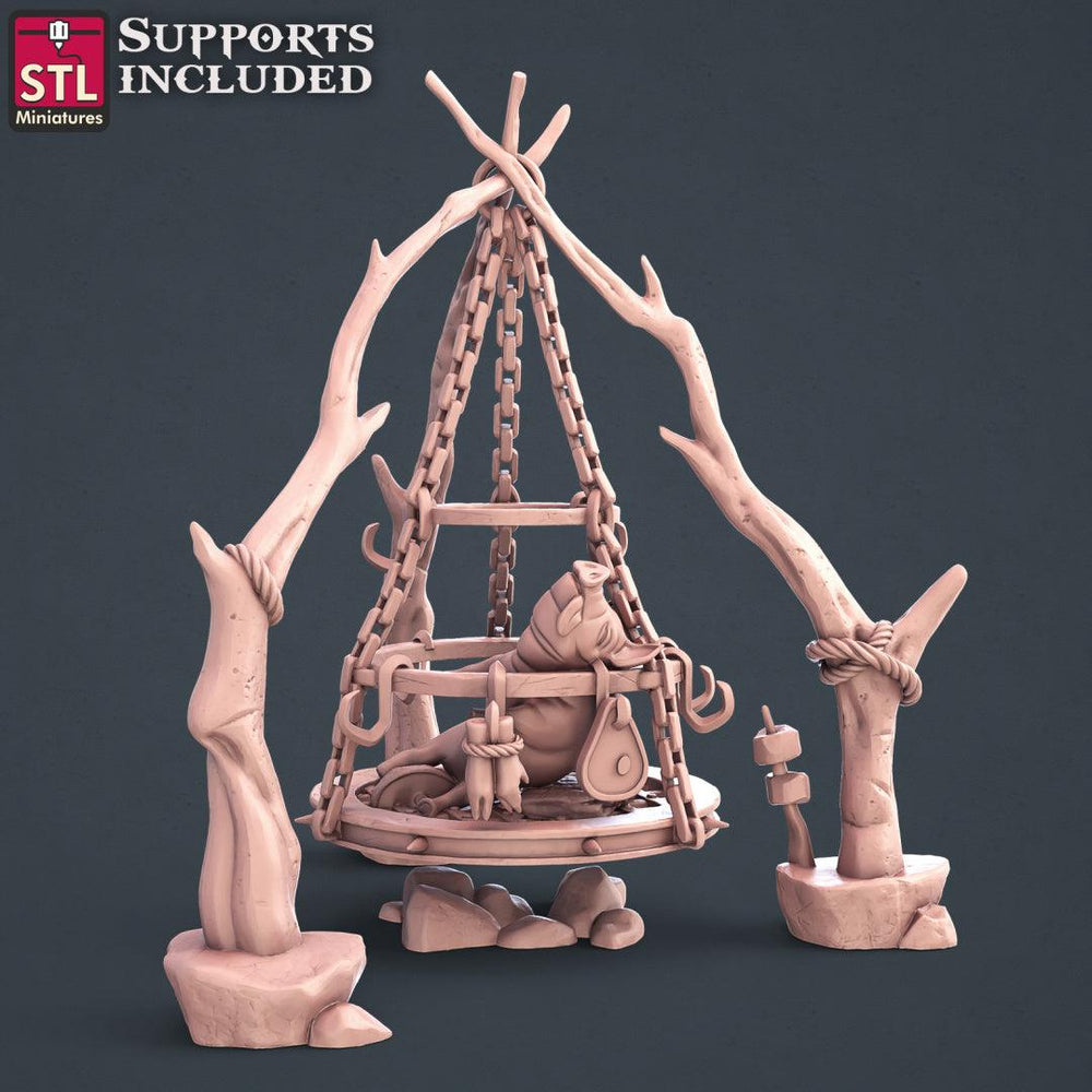3D Printed STL Miniatures Butcher Set 28mm - 32mm War Gaming D&D (Online Only)