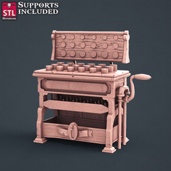 3D Printed STL Miniatures Candle Maker Set Fantasy NPC 2 | 28 - 32mm War Gaming D&D (Online Only)