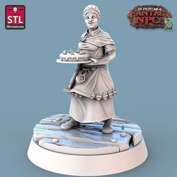 3D Printed STL Miniatures Candy Seller Set Fantasy NPC 2 | 28 - 32mm War Gaming D&D (Online Only)