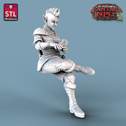 3D Printed STL Miniatures Card Players Set Fantasy NPC 2 | 28 - 32mm War Gaming D&D (Online Only)