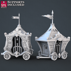 3D Printed STL Miniatures Carnival Vol 2 Set | 28 - 32mm War Gaming D&D (Online Only)
