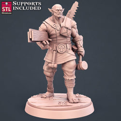 3D Printed STL Miniatures Carpenter Set 28mm - 32mm War Gaming D&D (Online Only)