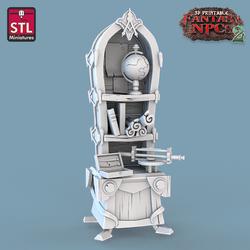 3D Printed STL Miniatures Cartographers Set Fantasy NPC 2 | 28 - 32mm War Gaming D&D (Online Only)
