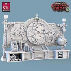 3D Printed STL Miniatures Cartographers Set Fantasy NPC 2 | 28 - 32mm War Gaming D&D (Online Only)