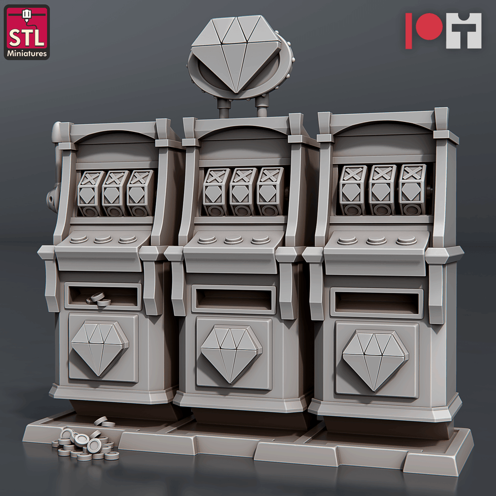 3D Printed STL Miniatures Casino 28 - 32mm War Gaming D&D (Online Only)