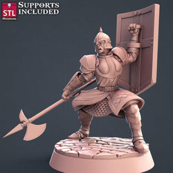 3D Printed STL Miniatures City Guards Set Fantasy NPC 2 | 28 - 32mm War Gaming D&D (Online Only)