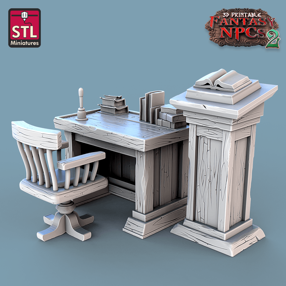 3D Printed STL Miniatures Classroom Set Fantasy NPC 2 | 28 - 32mm War Gaming D&D (Online Only)