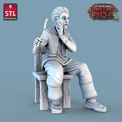 3D Printed STL Miniatures Classroom Set Fantasy NPC 2 | 28 - 32mm War Gaming D&D (Online Only)