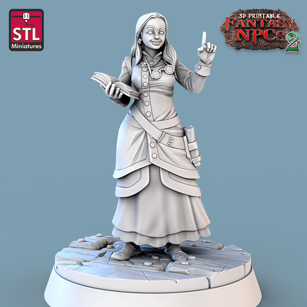 3D Printed STL Miniatures Classroom Set Fantasy NPC 2 | 28 - 32mm War Gaming D&D (Online Only)