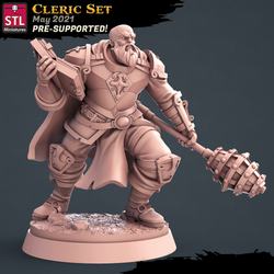 3D Printed STL Miniatures Cleric Set 28 - 32mm War Gaming D&D (Online Only)