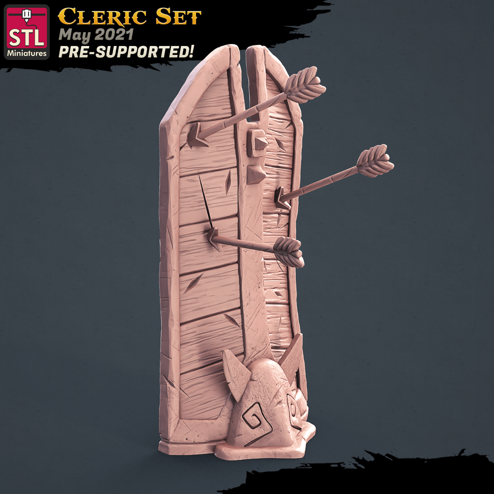3D Printed STL Miniatures Cleric Set 28 - 32mm War Gaming D&D (Online Only)