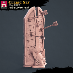 3D Printed STL Miniatures Cleric Set 28 - 32mm War Gaming D&D (Online Only)