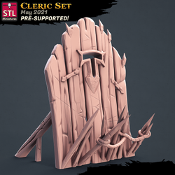 3D Printed STL Miniatures Cleric Set 28 - 32mm War Gaming D&D (Online Only)