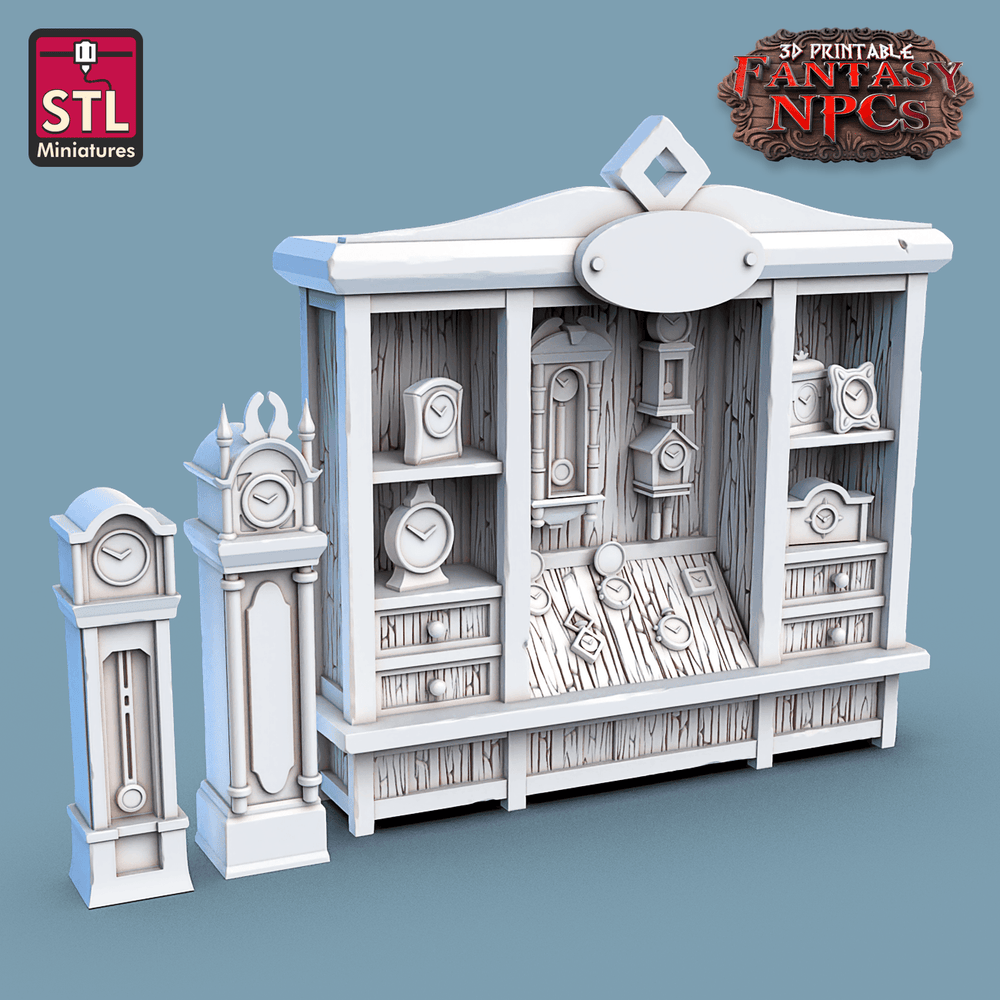 3D Printed STL Miniatures Clockworkers Set Fantasy NPC 28mm - 32mm War Gaming D&D (Online Only)
