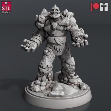 3D Printed STL Miniatures Coal Golems 28 - 32mm War Gaming D&D (Online Only)