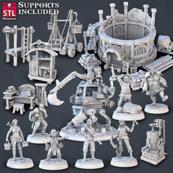 3D Printed STL Miniatures Constructors Set 28 - 32mm War Gaming D&D (Online Only)