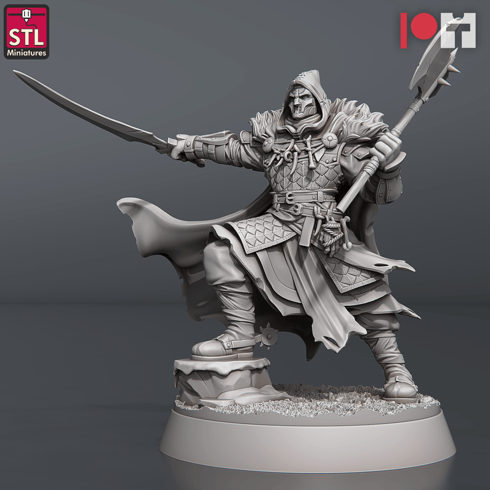 3D Printed STL Miniatures Cultist Captain 28 - 32mm War Gaming D&D (Online Only)