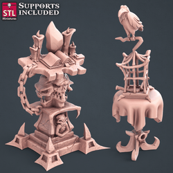 3D Printed STL Miniatures Darkwizard Set 28mm - 32mm War Gaming D&D (Online Only)