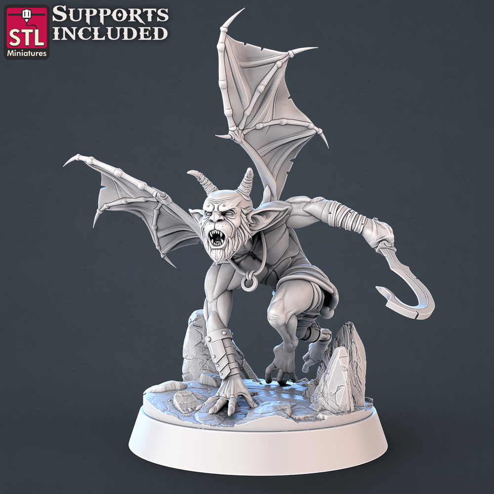 3D Printed STL Miniatures Demons Set | 28 - 32mm War Gaming D&D (Online Only)