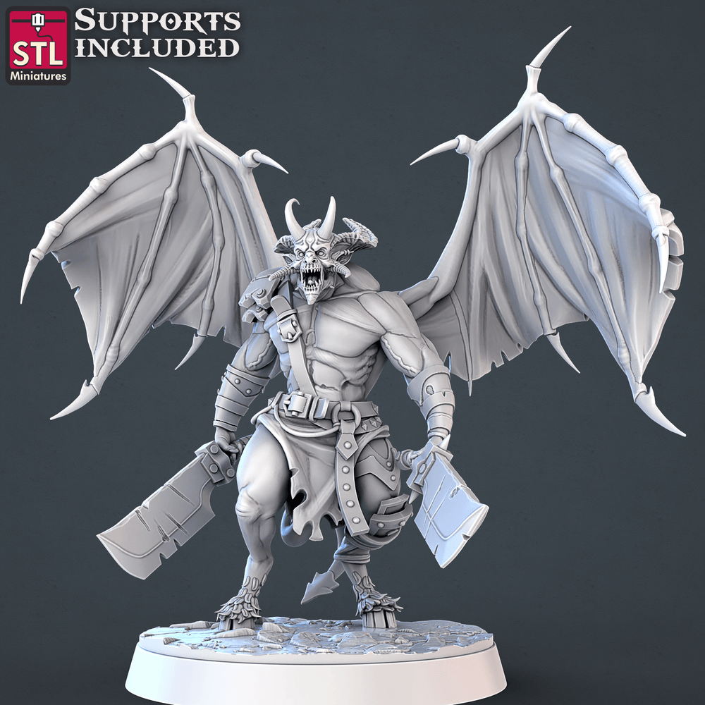 3D Printed STL Miniatures Demons Set | 28 - 32mm War Gaming D&D (Online Only)