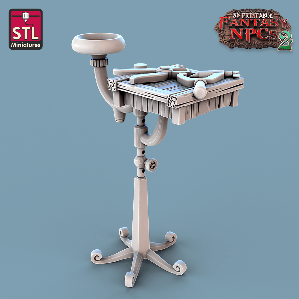 3D Printed STL Miniatures Dentist Set Fantasy NPC 2 | 28 - 32mm War Gaming D&D (Online Only)