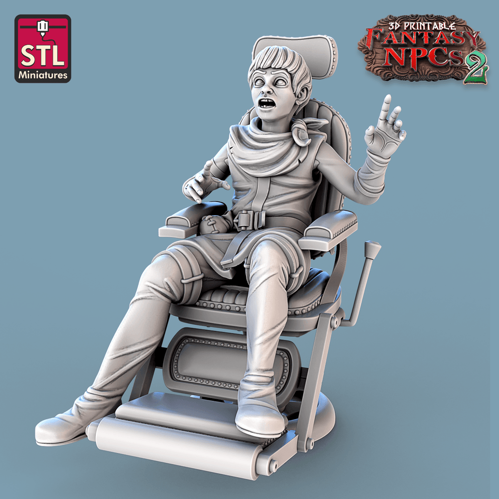 3D Printed STL Miniatures Dentist Set Fantasy NPC 2 | 28 - 32mm War Gaming D&D (Online Only)