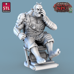 3D Printed STL Miniatures Dentist Set Fantasy NPC 2 | 28 - 32mm War Gaming D&D (Online Only)