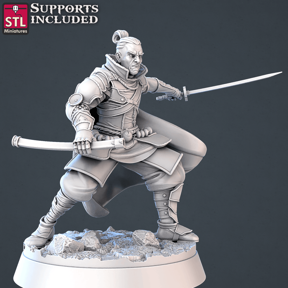 3D Printed STL Miniatures Dragon Hunters Set | 28 - 32mm War Gaming D&D (Online Only)