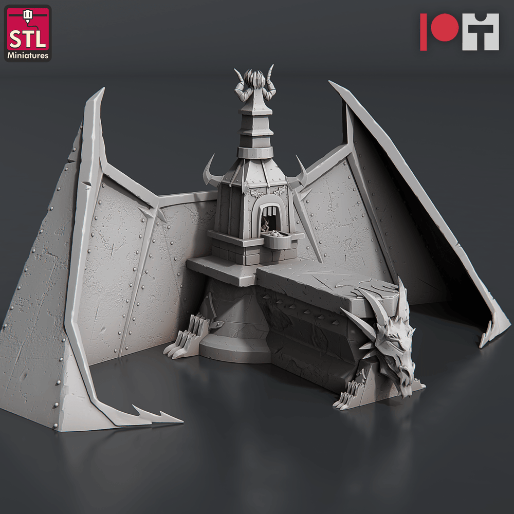 3D Printed STL Miniatures Dragonborn Blacksmith Set 28 - 32mm War Gaming D&D (Online Only)