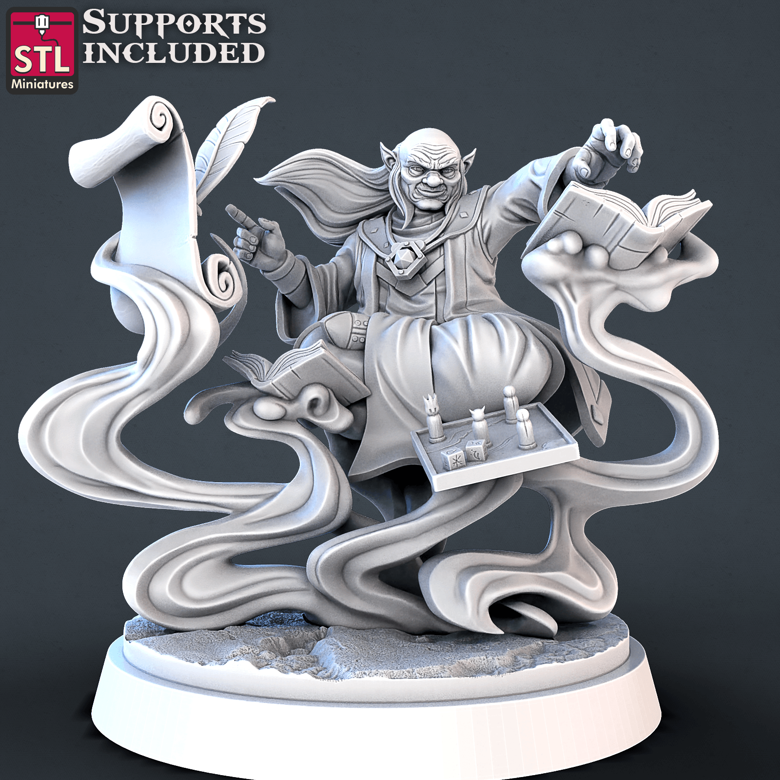3D Printed STL Miniatures Dungeon Master DnD Tribute Set 28mm - 32mm War Gaming D&D (Online Only)