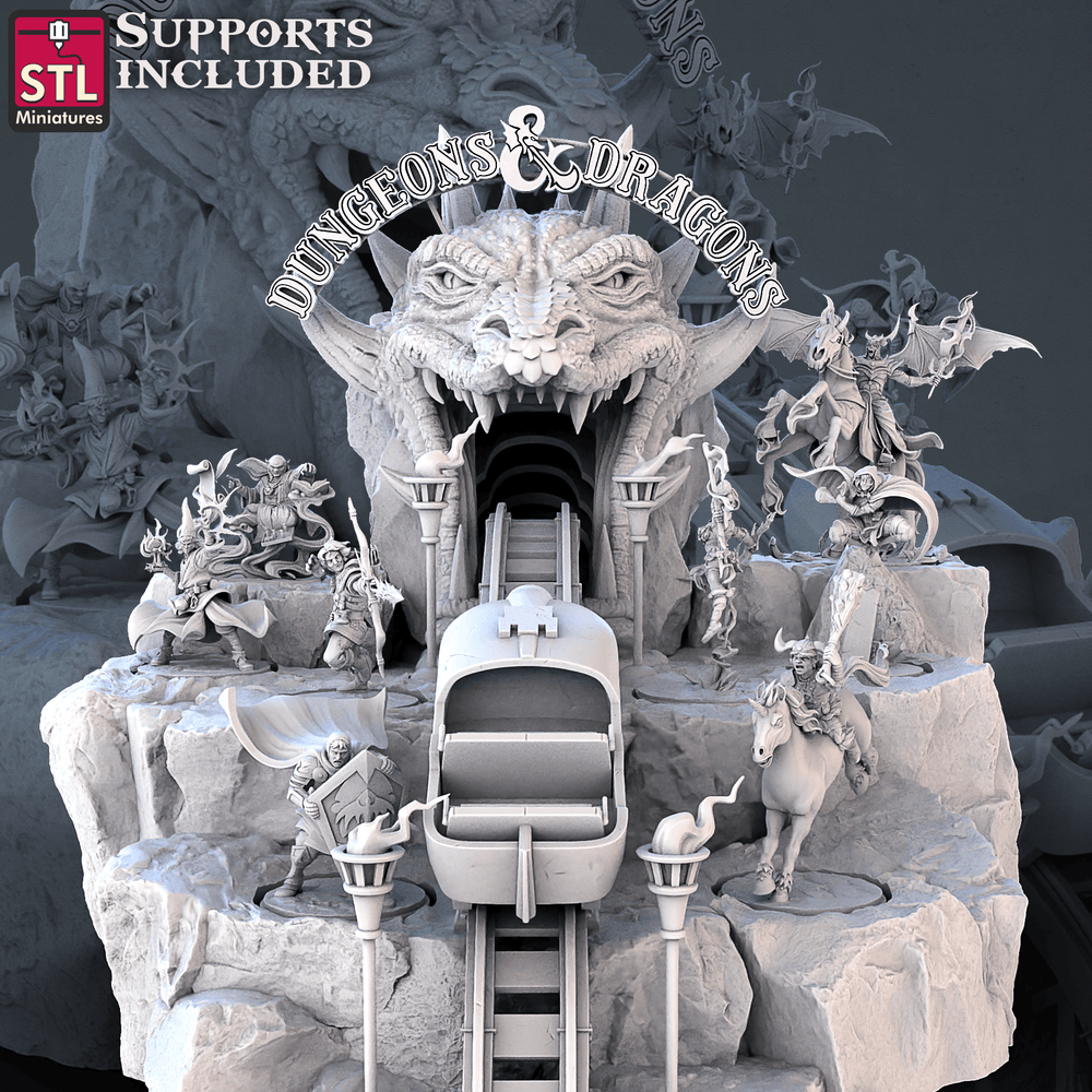 3D Printed STL Miniatures Dungeon Master DnD Tribute Set 28mm - 32mm War Gaming D&D (Online Only)
