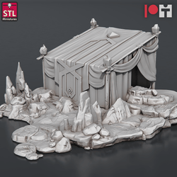 3D Printed STL Miniatures Dwarven Camp Set 28 - 32mm War Gaming D&D (Online Only)