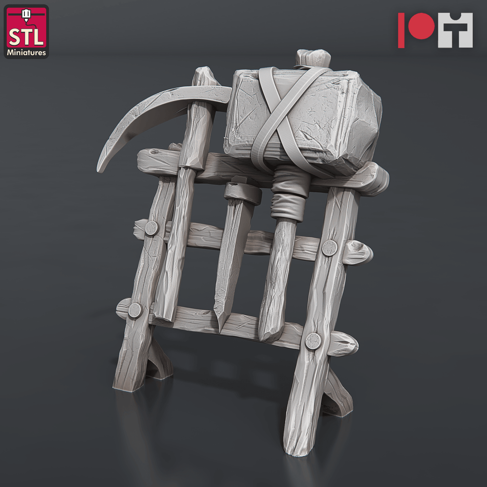 3D Printed STL Miniatures Dwarven Camp Set 28 - 32mm War Gaming D&D (Online Only)