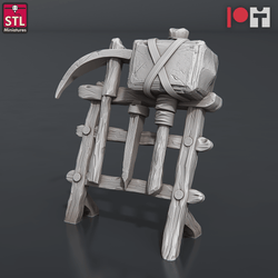 3D Printed STL Miniatures Dwarven Camp Set 28 - 32mm War Gaming D&D (Online Only)