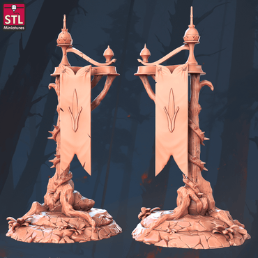 3D Printed STL Miniatures Elf Camp Set 28 - 32mm War Gaming D&D (Online Only)