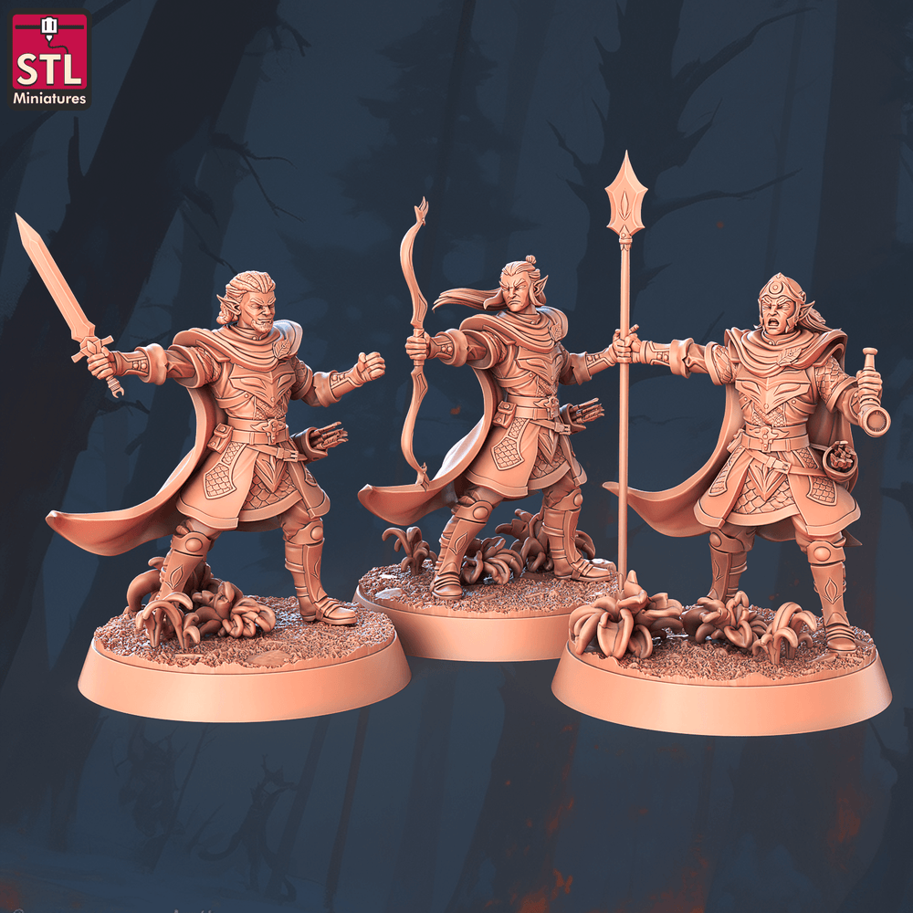 3D Printed STL Miniatures Elf Camp Set 28 - 32mm War Gaming D&D (Online Only)
