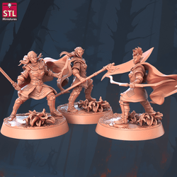 3D Printed STL Miniatures Elf Camp Set 28 - 32mm War Gaming D&D (Online Only)
