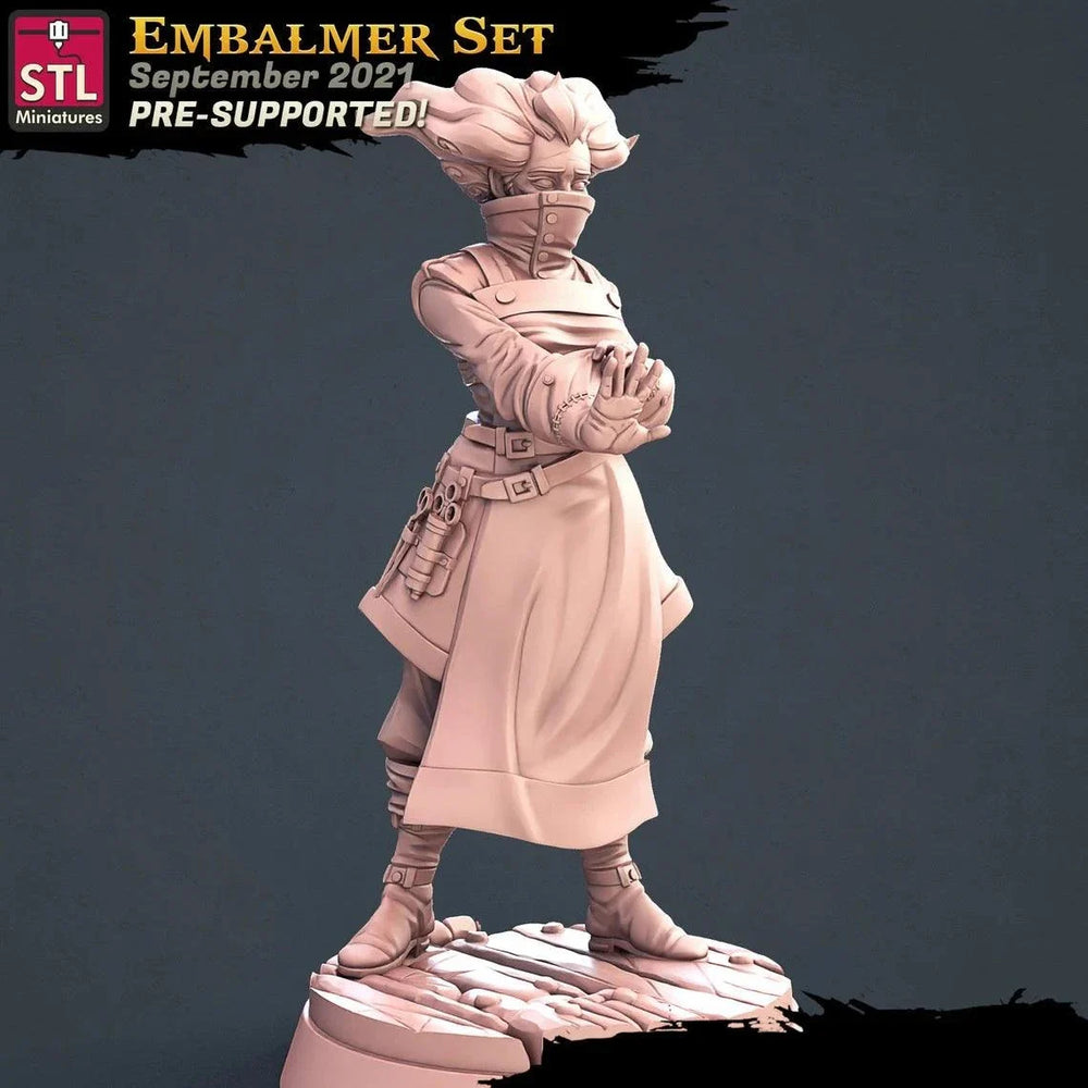 3D Printed STL Miniatures Embalmer Set Fantasy NPC 2 | 28 - 32mm War Gaming D&D (Online Only)