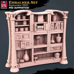 3D Printed STL Miniatures Embalmer Set Fantasy NPC 2 | 28 - 32mm War Gaming D&D (Online Only)