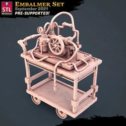 3D Printed STL Miniatures Embalmer Set Fantasy NPC 2 | 28 - 32mm War Gaming D&D (Online Only)
