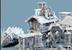 3D Printed STL Miniatures Exotic Pet Vendor Set Fantasy NPC 28mm - 32mm War Gaming D&D (Online Only)