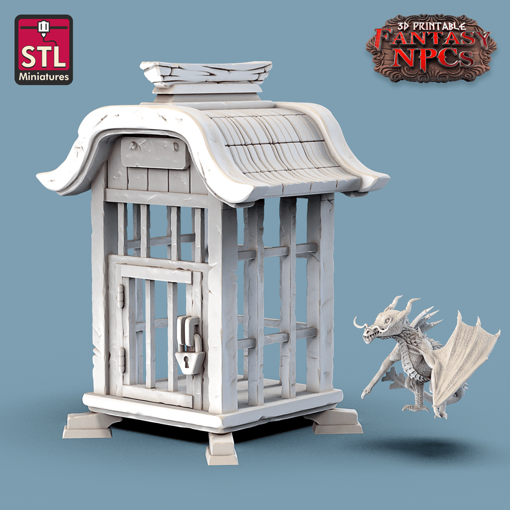 3D Printed STL Miniatures Exotic Pet Vendor Set Fantasy NPC 28mm - 32mm War Gaming D&D (Online Only)