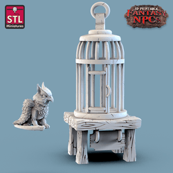 3D Printed STL Miniatures Exotic Pet Vendor Set Fantasy NPC 28mm - 32mm War Gaming D&D (Online Only)