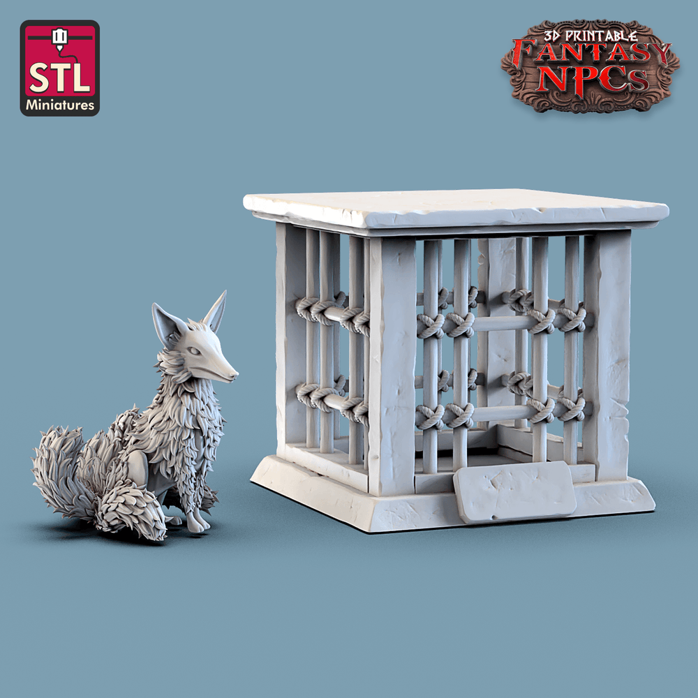 3D Printed STL Miniatures Exotic Pet Vendor Set Fantasy NPC 28mm - 32mm War Gaming D&D (Online Only)