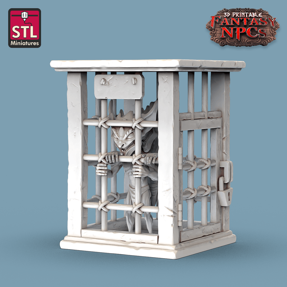 3D Printed STL Miniatures Exotic Pet Vendor Set Fantasy NPC 28mm - 32mm War Gaming D&D (Online Only)