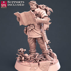 3D Printed STL Miniatures Explorers Set Fantasy NPC 2 | 28 - 32mm War Gaming D&D (Online Only)