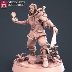 3D Printed STL Miniatures Explorers Set Fantasy NPC 2 | 28 - 32mm War Gaming D&D (Online Only)