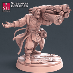 3D Printed STL Miniatures Fabric Seller Set 28mm - 32mm War Gaming D&D (Online Only)