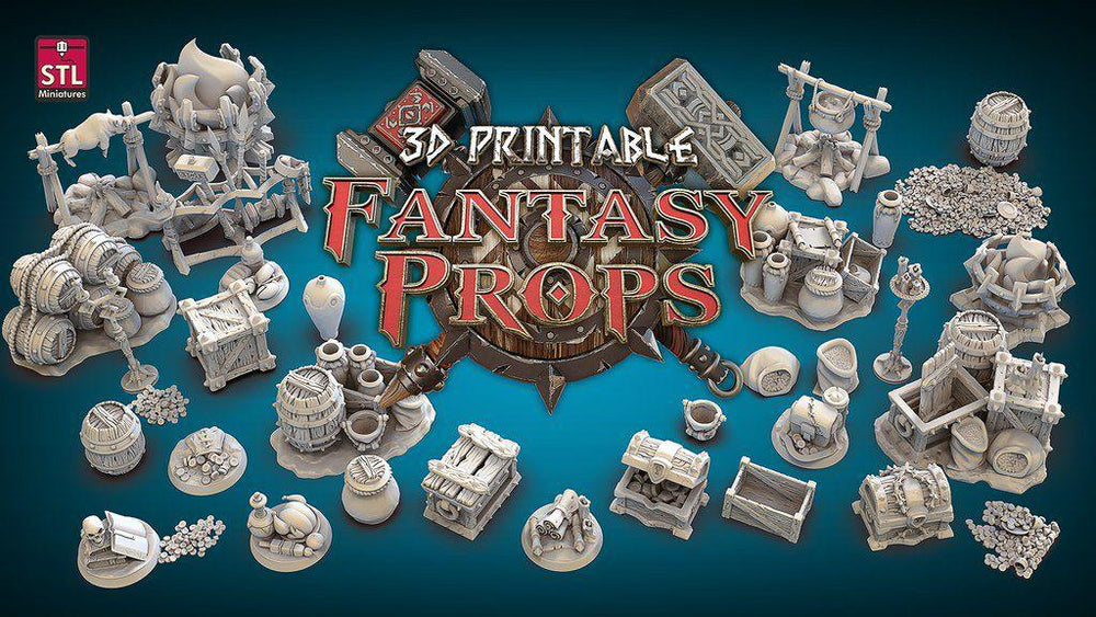 3D Printed STL Miniatures Fantasy Props Seta 28 - 32mm War Gaming D&D (Online Only)