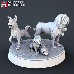 3D Printed STL Miniatures Farm Animals Set | 28 - 32mm War Gaming D&D (Online Only)
